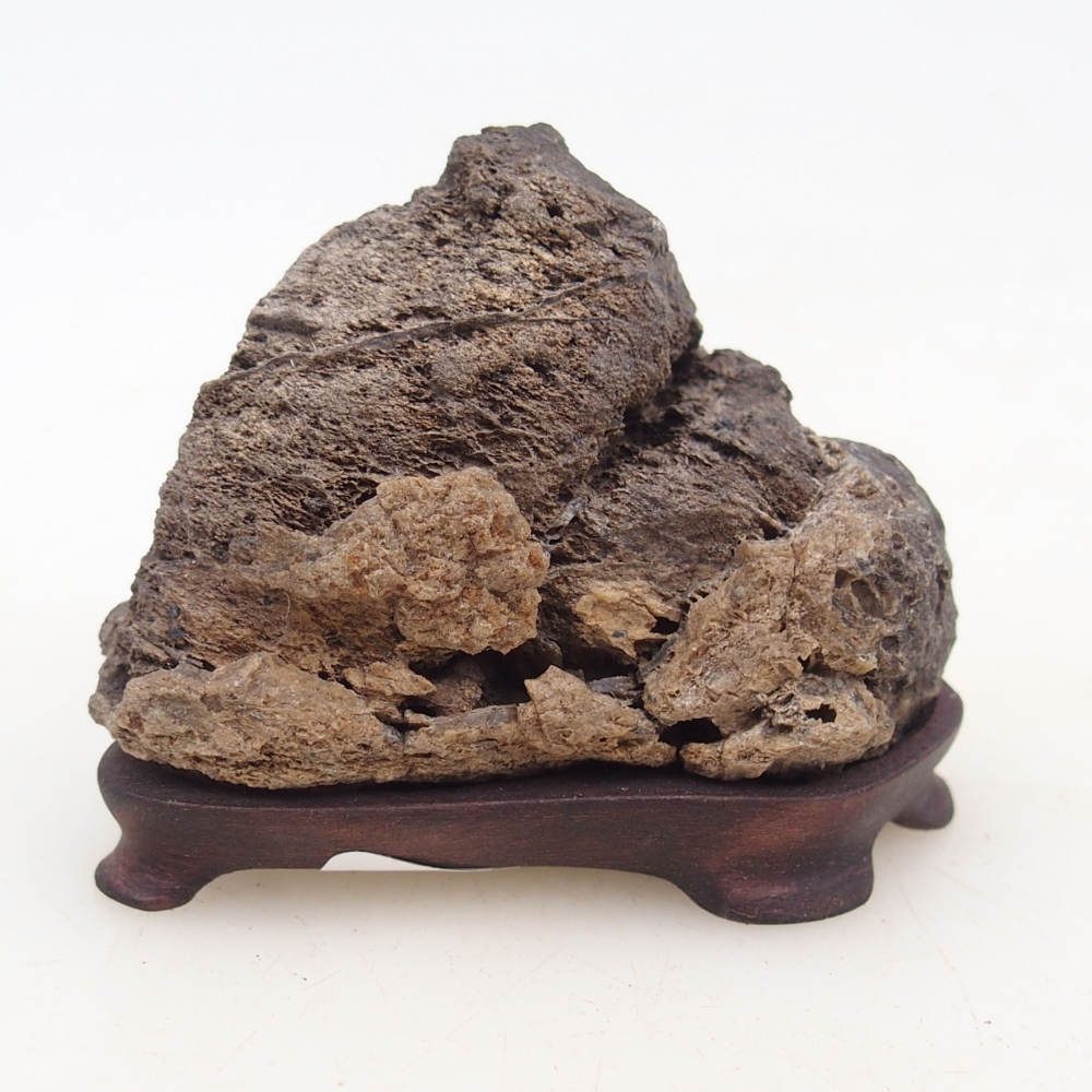 Suiseki - Steen met DAI (houten basis)