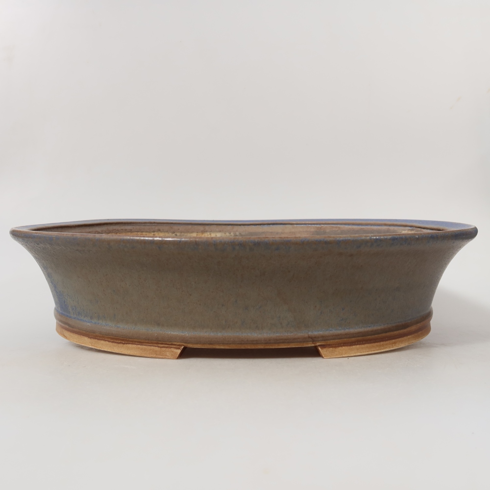 Keramische bonsaipot 31,5 x 28 x 7 cm, kleur: blauw