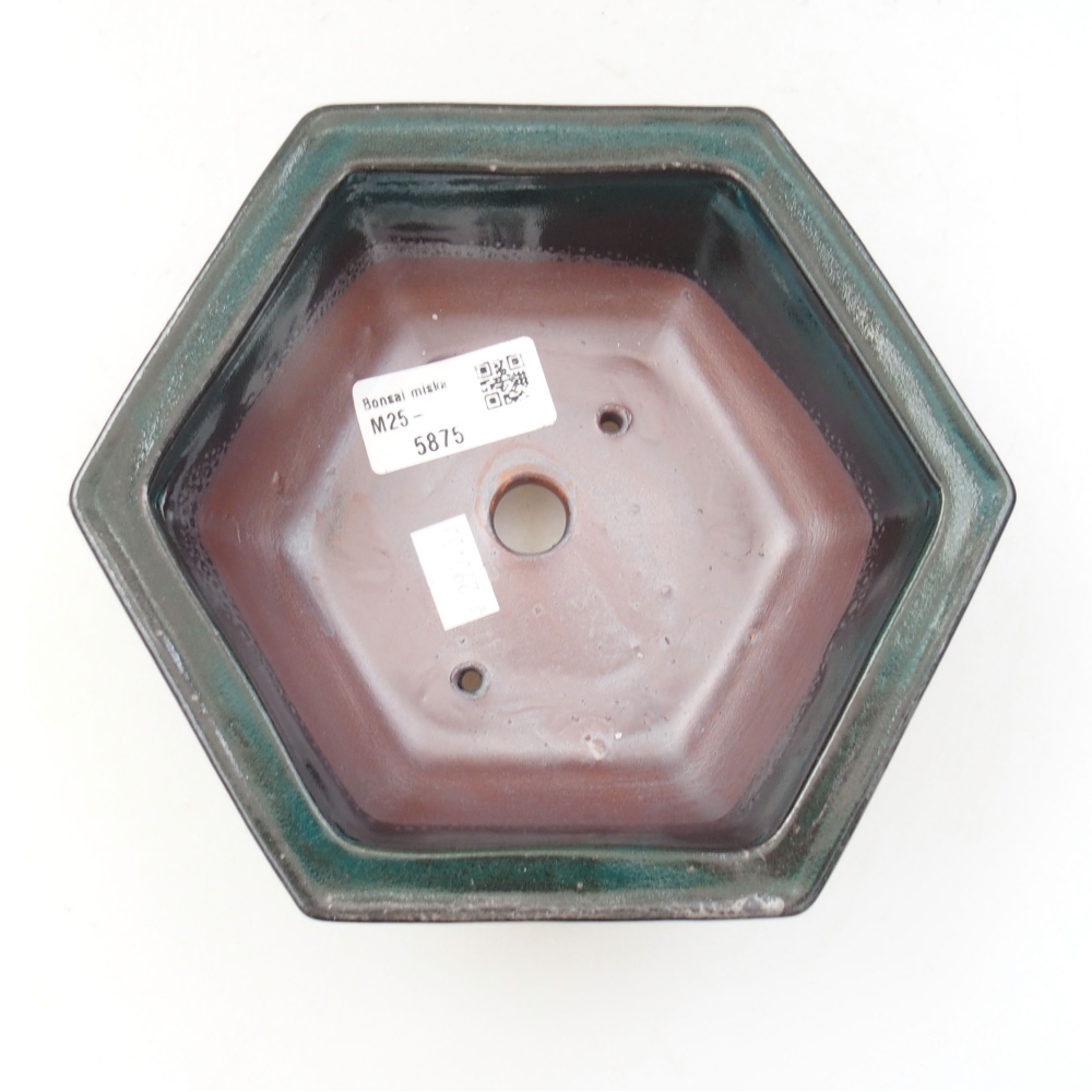 Bonsaischaal van keramiek 22 x 17 x 5 cm, groen