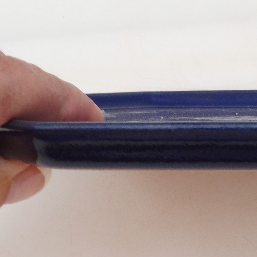 Keramische kom H14 - 18 x 18 x 1 cm - blauw