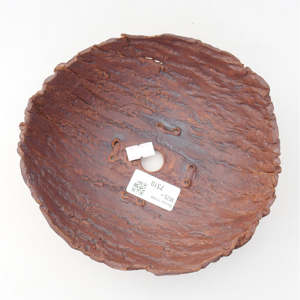 Keramische schaal 19 x 17 x 7 cm , kleur bruin