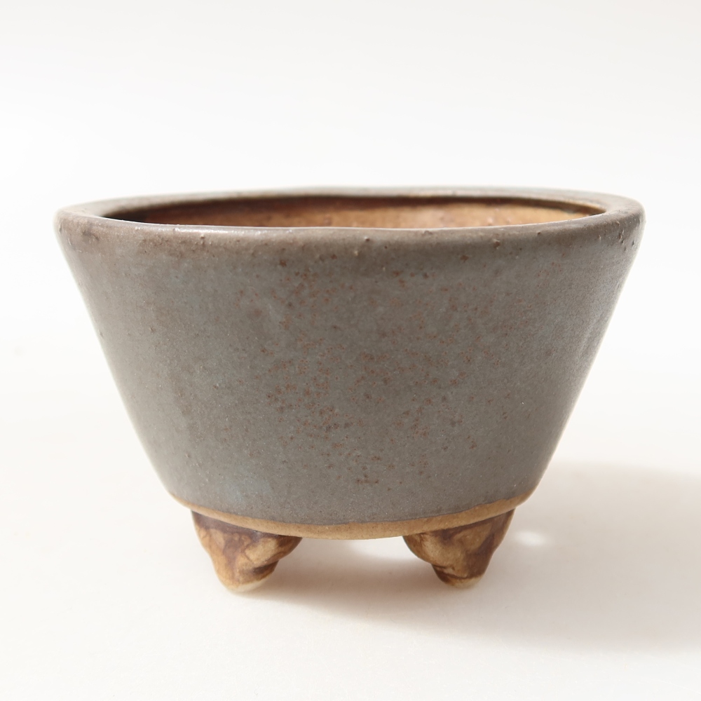 Bonsaischaal van keramiek 8,5 x 8,5 x 5 cm, kleur blauw