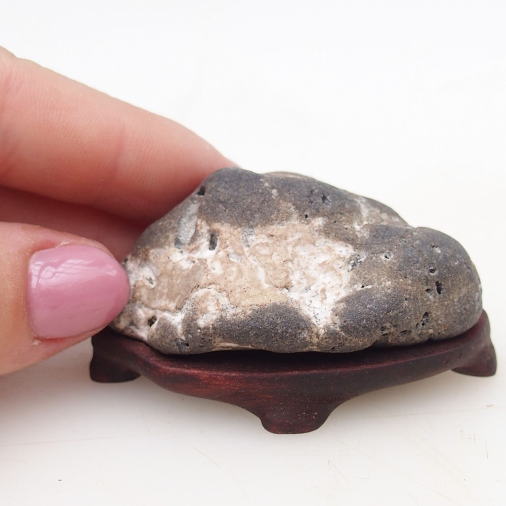 Suiseki - Steen met DAI (houten basis)