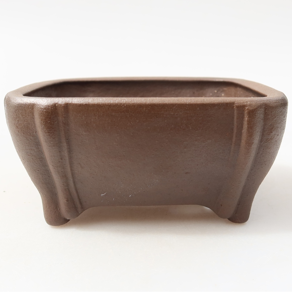 Bonsaischaal van keramiek 10,5 x 10,5 x 4,5 cm, bruin