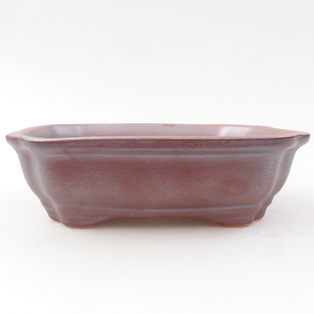 Bonsaischaal van keramiek 16 x 12 x 5 cm, metaalkleur