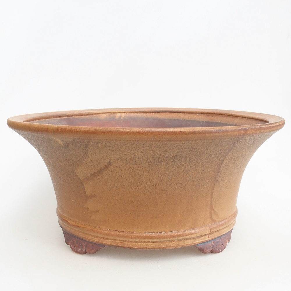 Bonsaischaal van keramiek 32 x 32 x 14 cm, roze