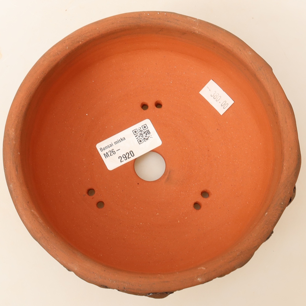 Bonsaischaal van keramiek 16,5 x 16,5 x 6 cm, bruin