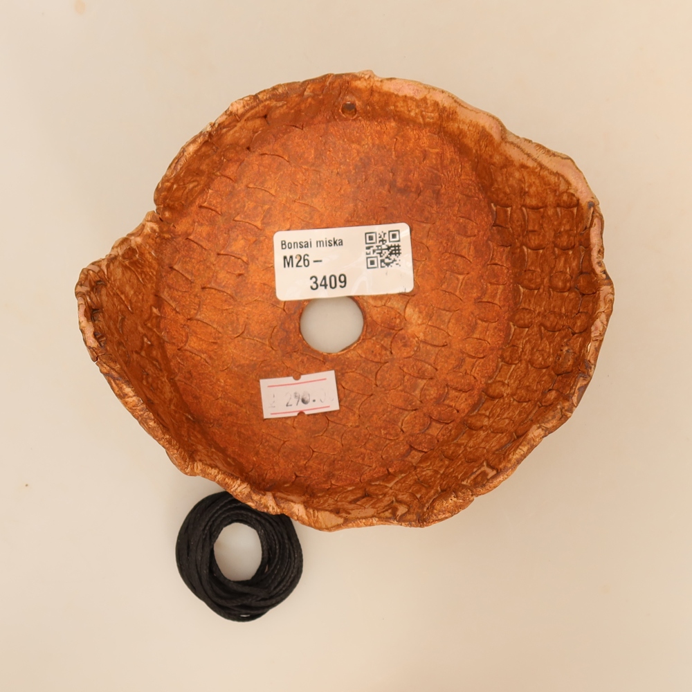 Keramische schaal voor kokedama, 12 x 12 x 7 cm, kleur: roze