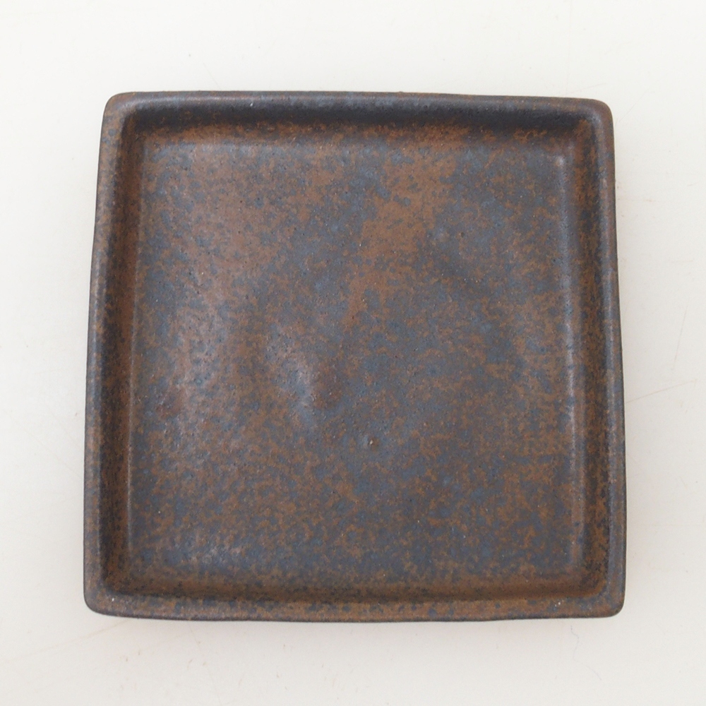 Bonsai schotel vierkant S - 8 x 8 x 1 cm - bruin
