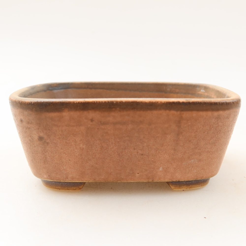 Bonsaischaal van keramiek 10 x 8,5 x 4 cm, roze