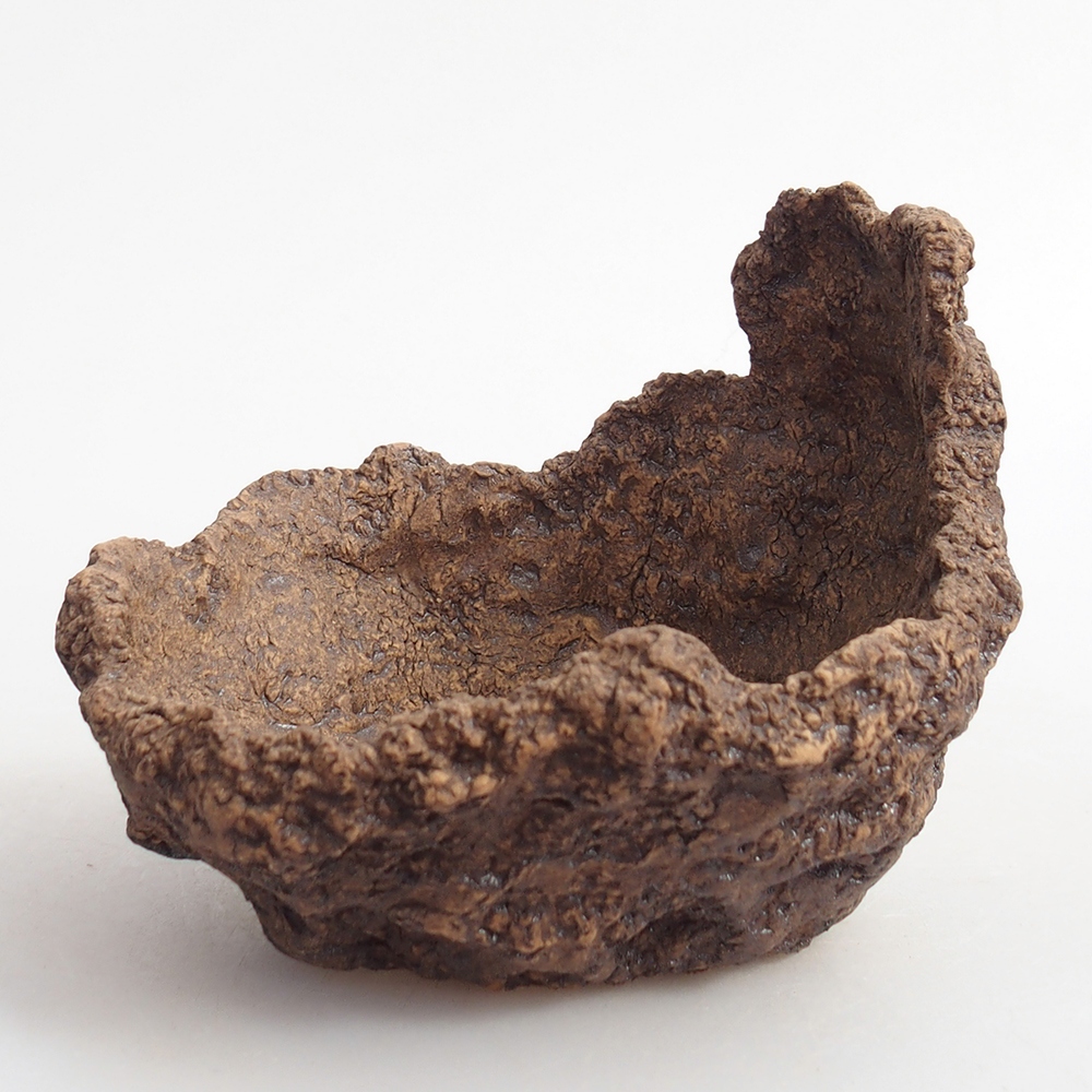 Keramisch Schelp 10 x 8 x 9 cm , kleur bruin