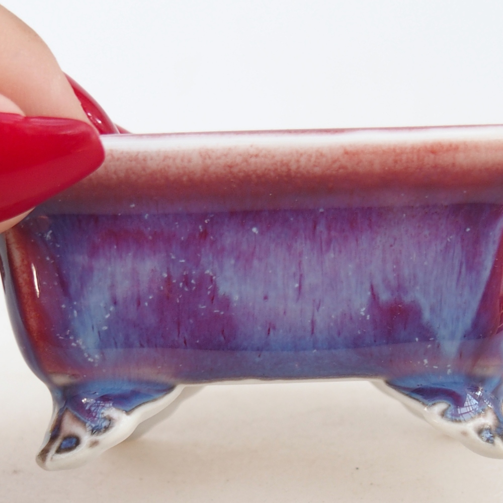 Mini bonsaischaal 7 x 5,5 x 3 cm, kleur paars