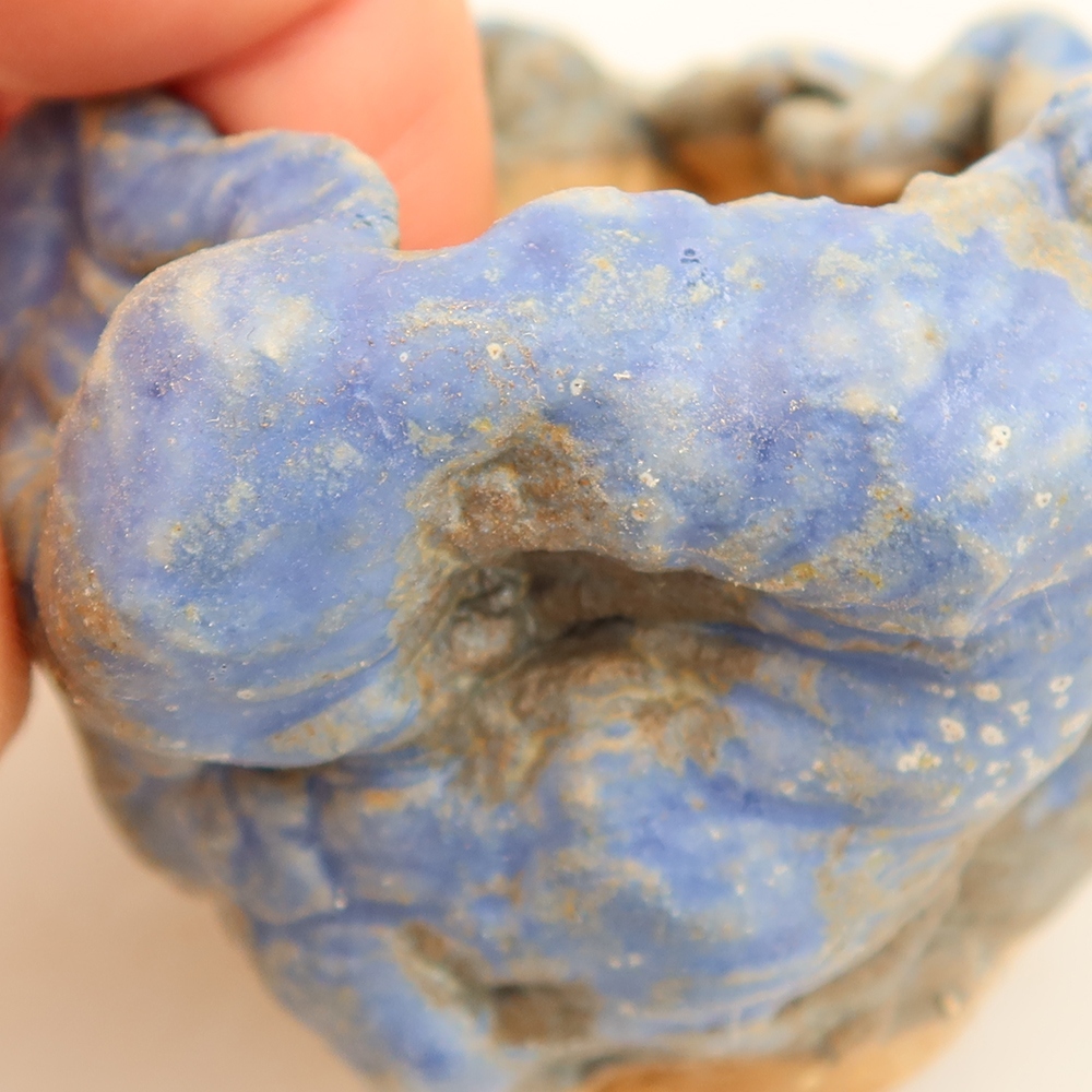 Keramische schaal  5 x 4 x 5 cm, kleur: blauw