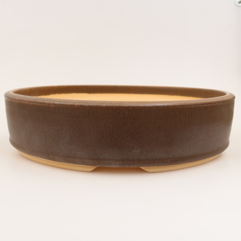Keramische bonsaipot 31 x 31 x 7,5 cm, kleur bruin