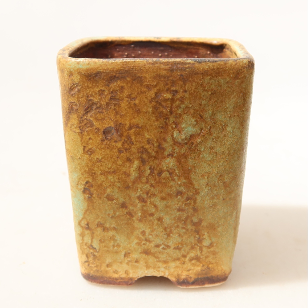 Bonsaischaal van keramiek 5 x 5 x 6,5 cm, groen