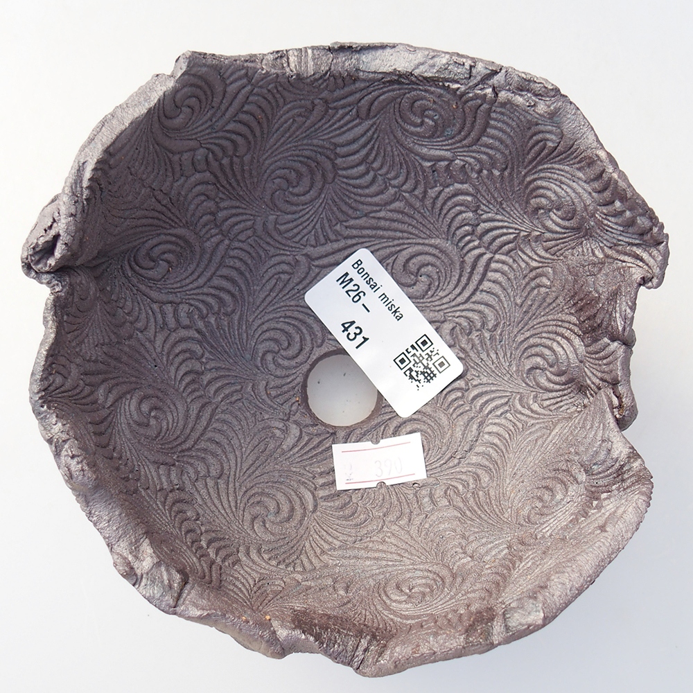 Keramische schaal 13,5 x 13 x 7 cm , metaalkleur