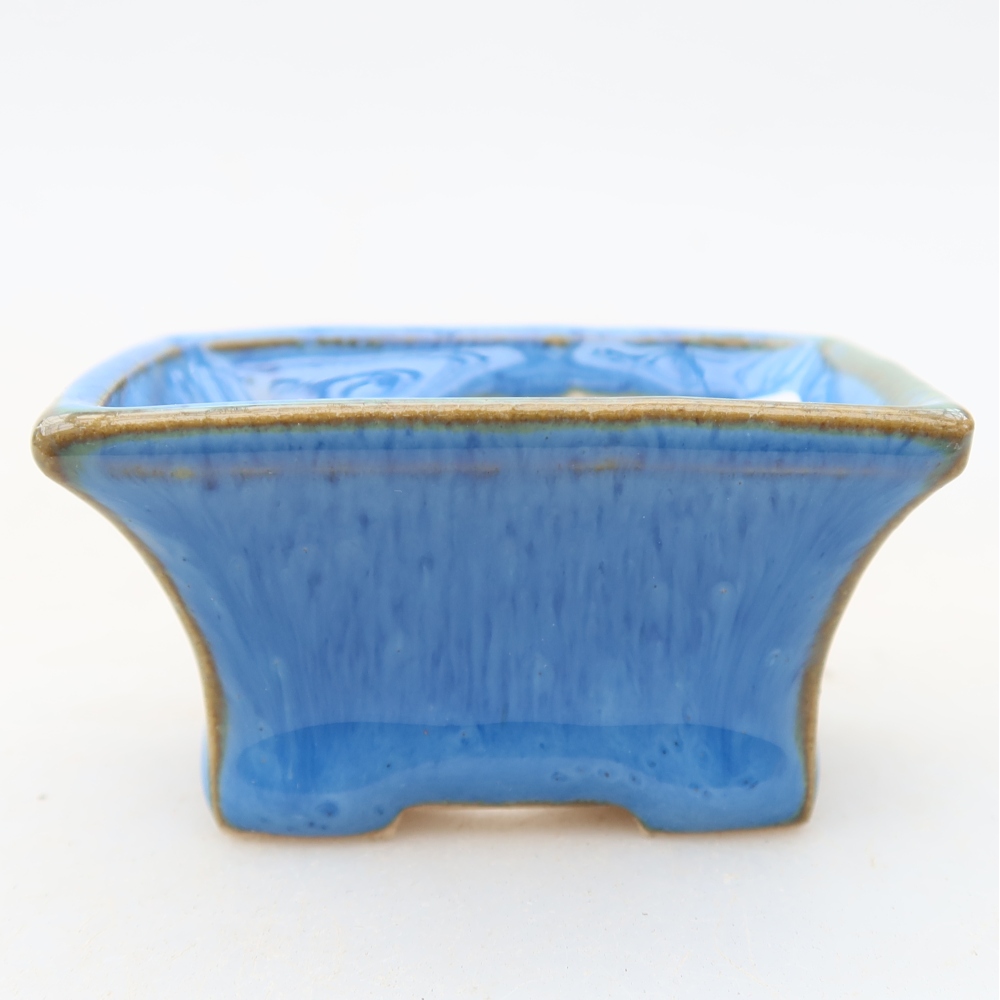 Keramische bonsaischaal 5,5 x 3,5 x 3 cm, kleur blauw