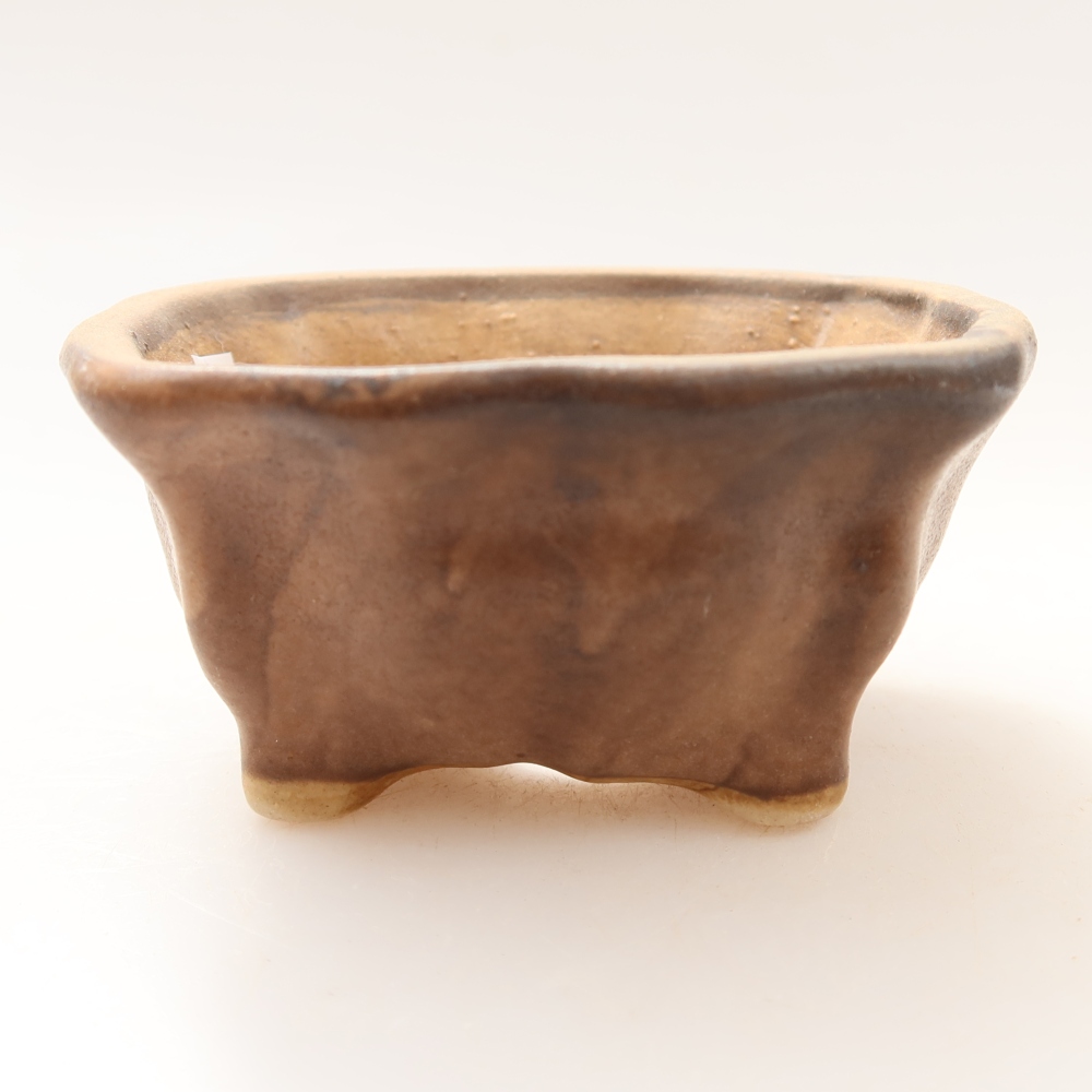 Keramische bonsai-schaal 7 x 7 x 3,5 cm, kleur: roze