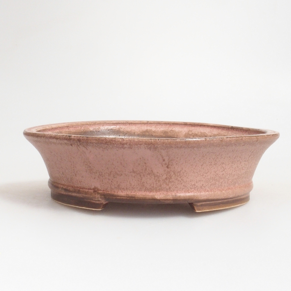 Bonsaischaal van keramiek 10 x 8,5 x 4 cm, bruin