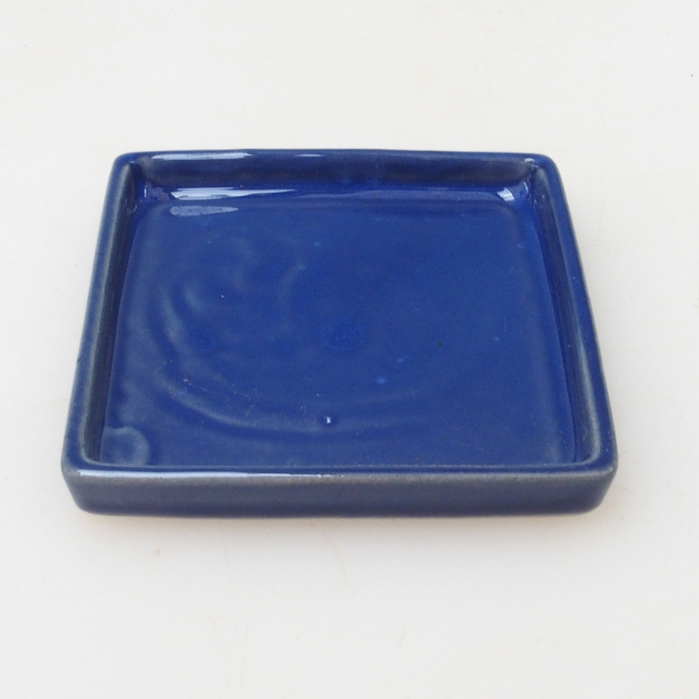 Bonsai pot vierkant S - 8 x 8 x 1 cm - blauw