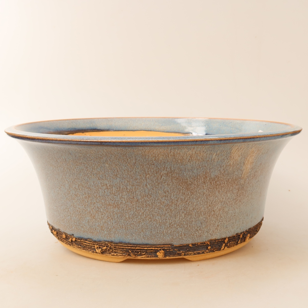 Keramische bonsaischaal 28,5 x 28,5 x 10,5 cm, kleur: blauw