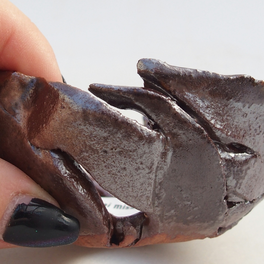 Keramisch Schelp 8,5 x 8,5 x 4 cm , kleur bruin