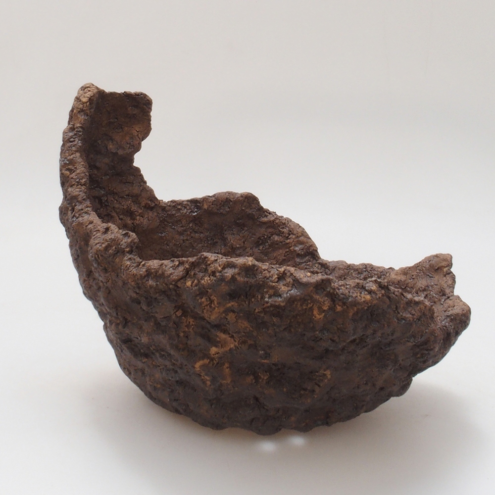 Keramisch Schelp 16 x 16 x 16 cm , kleur bruin