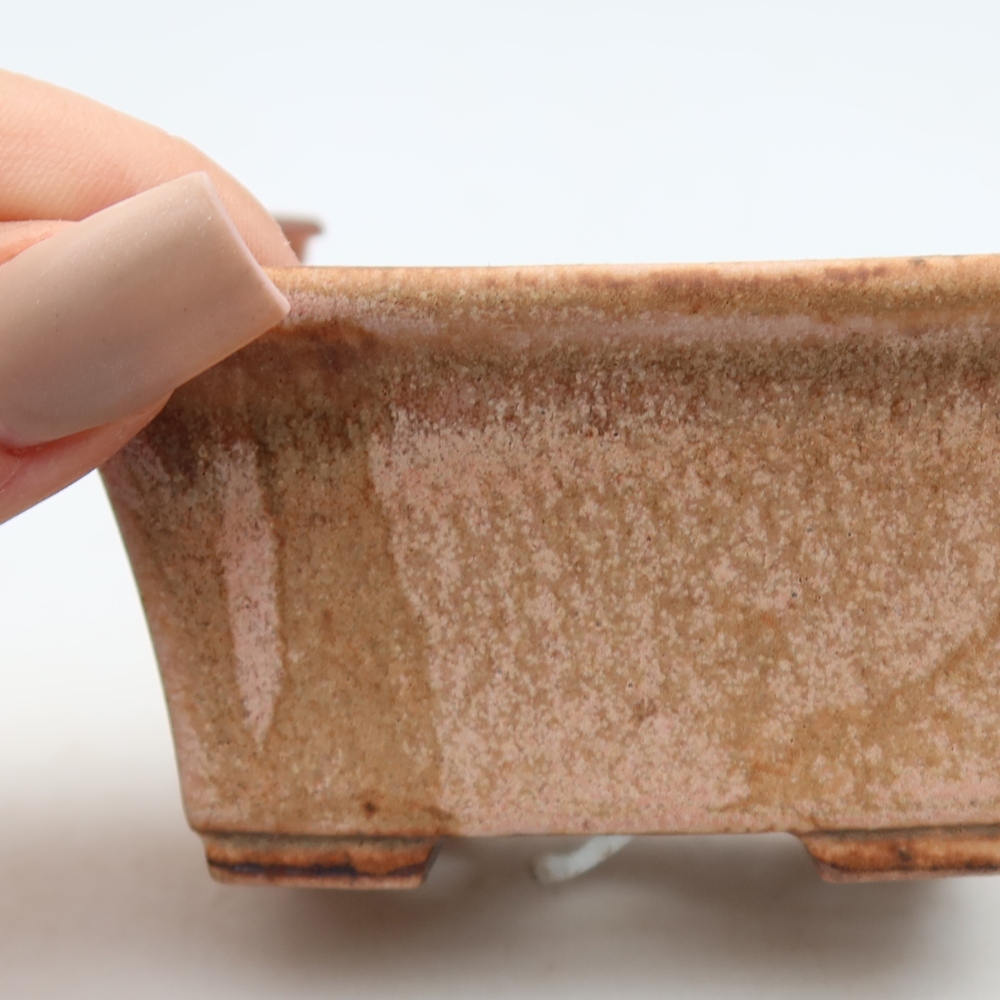 Keramische bonsaipot 8,5 x 6 x 4 cm, kleur: roze