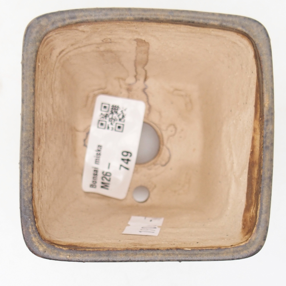 Bonsaischaal van keramiek 7,5 x 7,5 x 7,5 cm, bruin