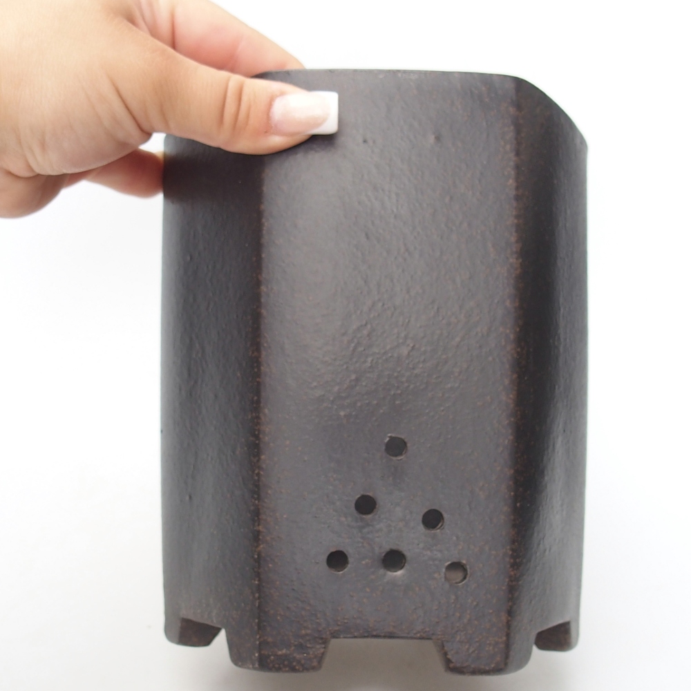 Kom 14,5 x 13 x 16,5 cm bruin oker