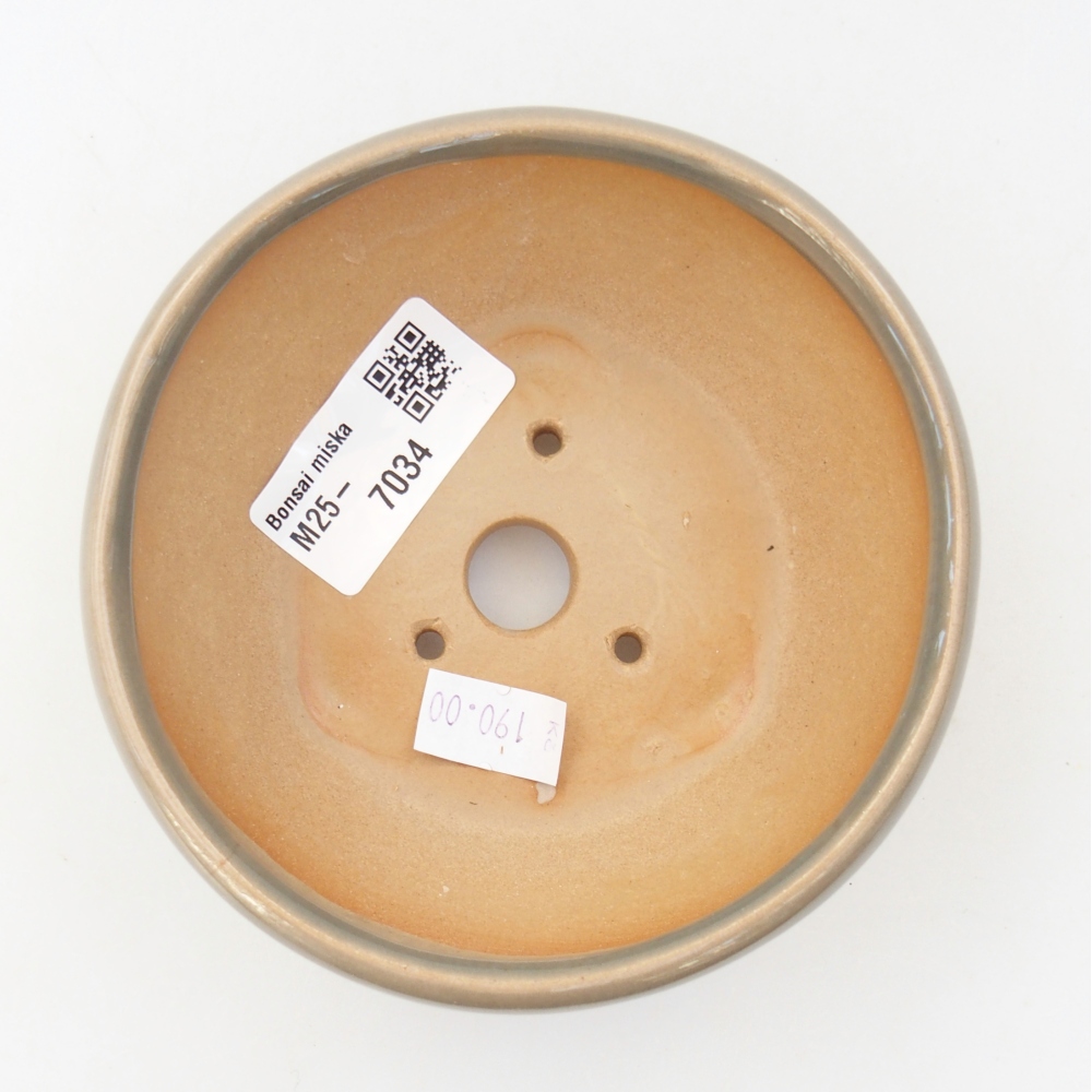 Bonsaischaal van keramiek 26 x 26 x 8 cm, kleur rood