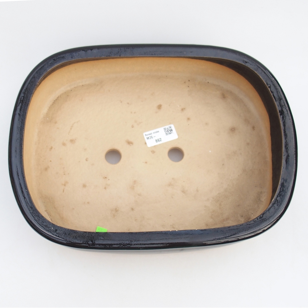 Bonsaischaal van keramiek 31,5 x 24 x 8 cm, zwart