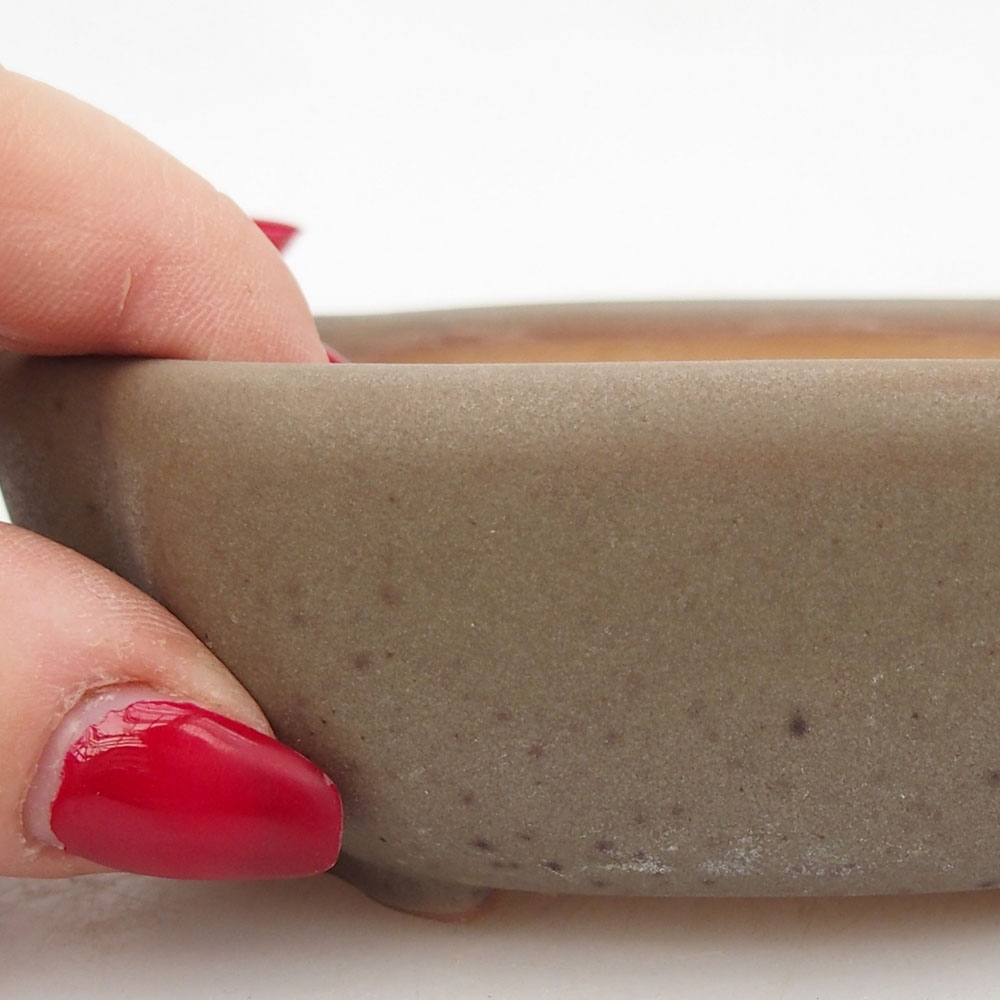 Bonsaischaal van keramiek 125 x 10 x 3 cm, bruin