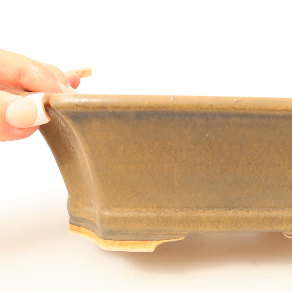 Keramische bonsaipot 18 x 15 x 6 cm, kleur: roze