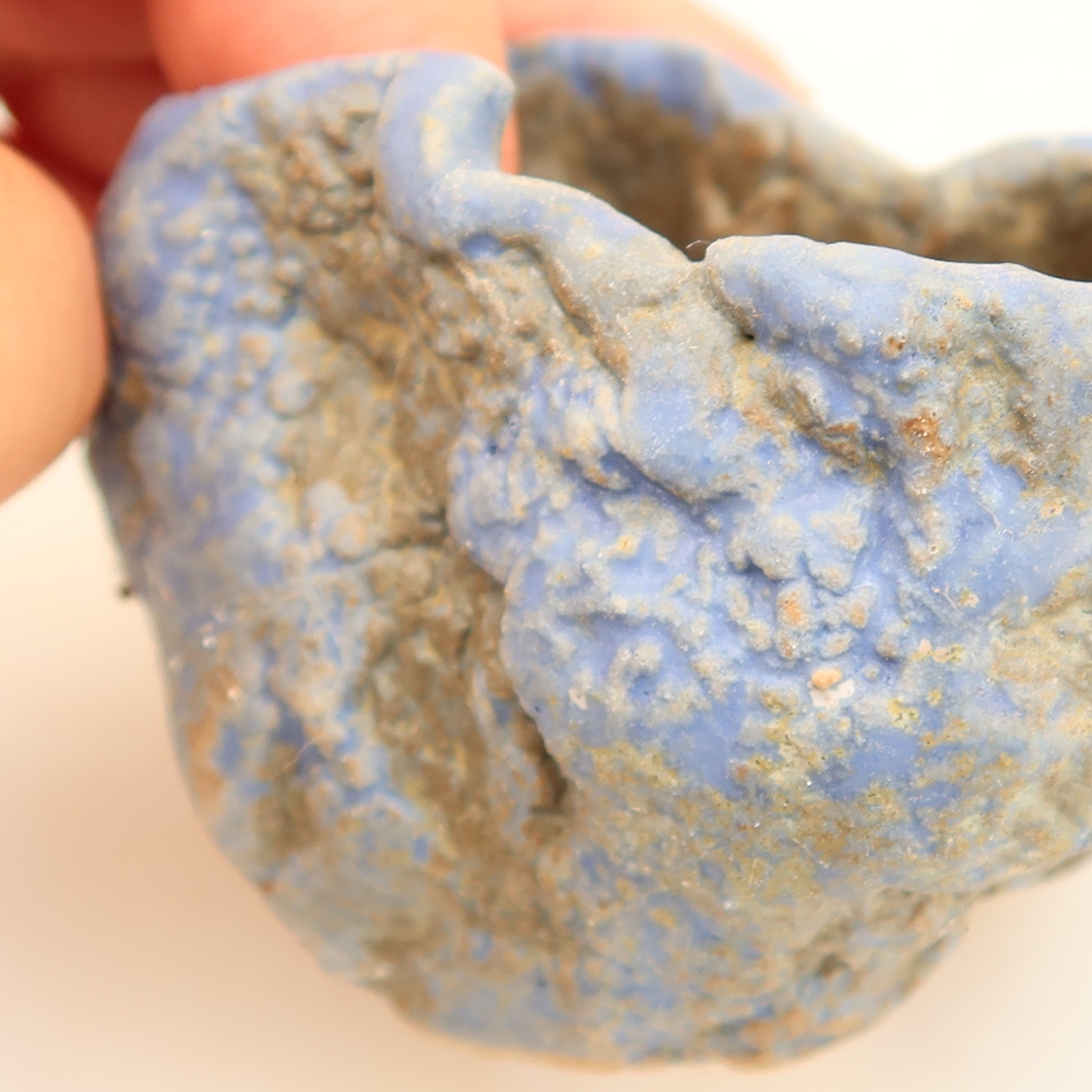 Keramische schaal  5,5 x 3,5 x 5 cm , kleur: blauw