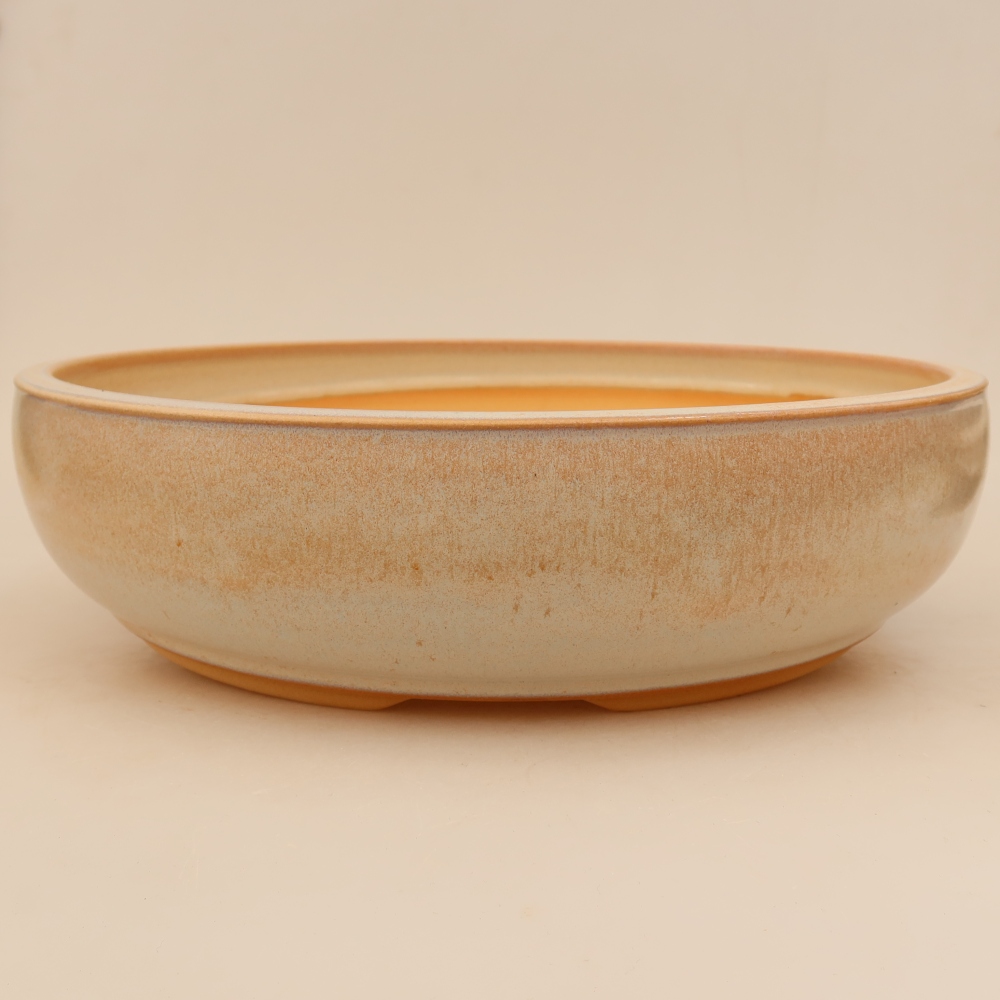 Keramische bonsaipot 32,5 x 32,5 x 8,5 cm, kleur beige