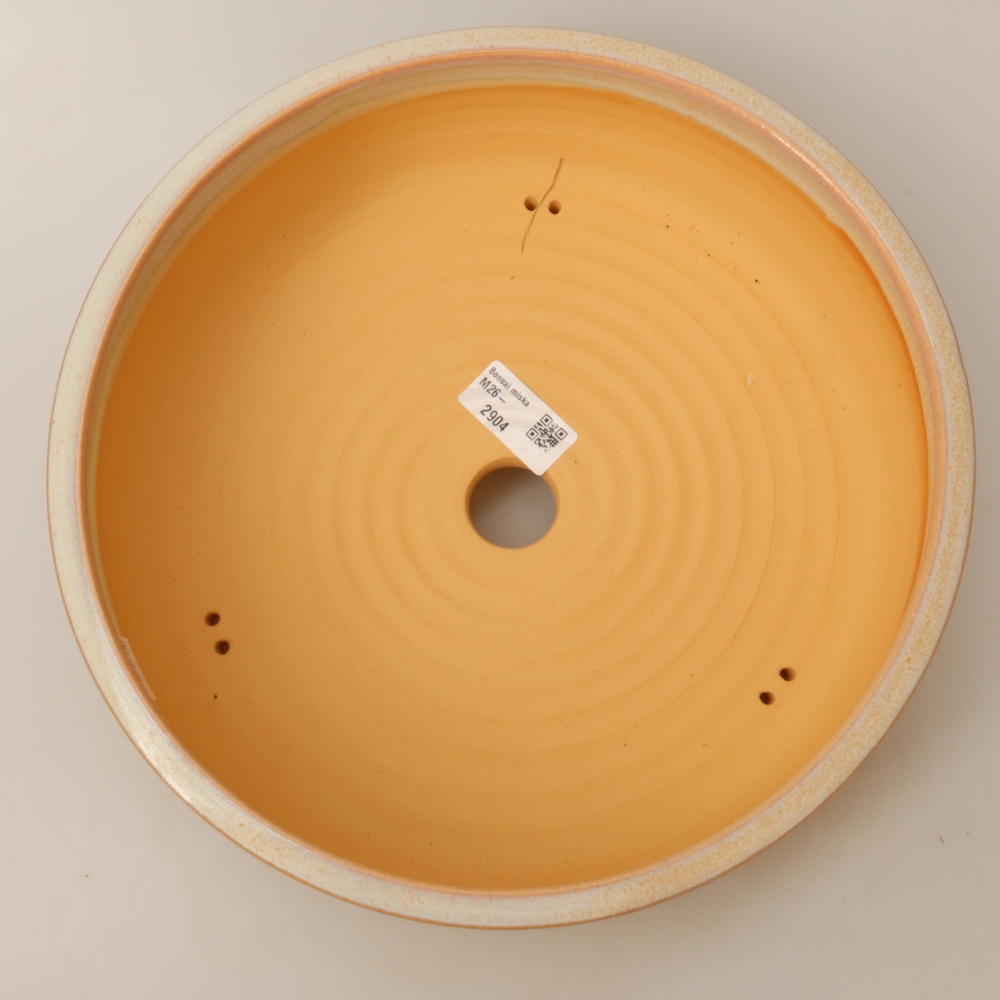 Keramische bonsaipot 28 x 28 x 8 cm, kleur: beige
