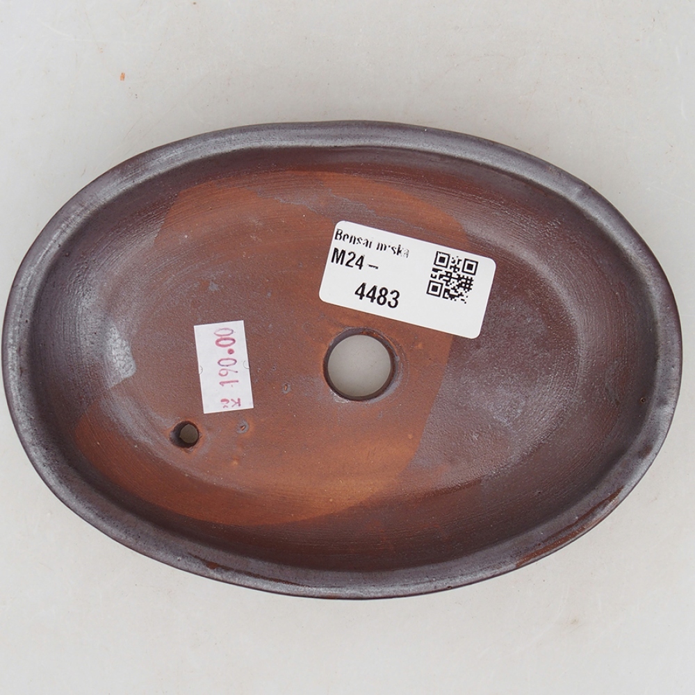 Bonsaischaal van keramiek 15,5 x 11 x 2,5 cm, bruin