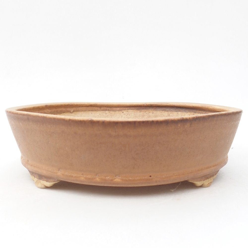 Bonsaischaal van keramiek 21,5 x 21,5 x 6 cm, roze