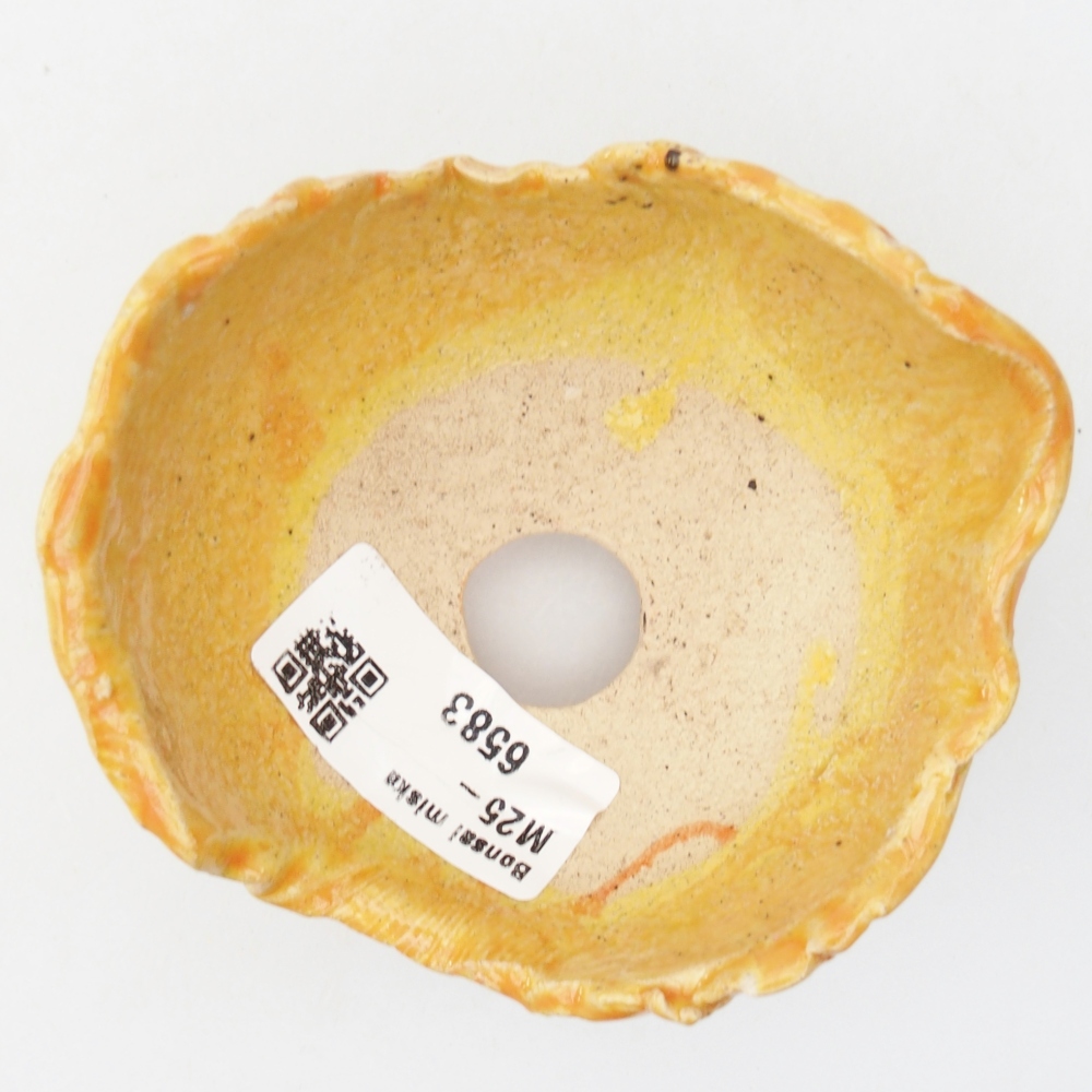 Keramische schelp 9 x 8 x 6 cm , geel