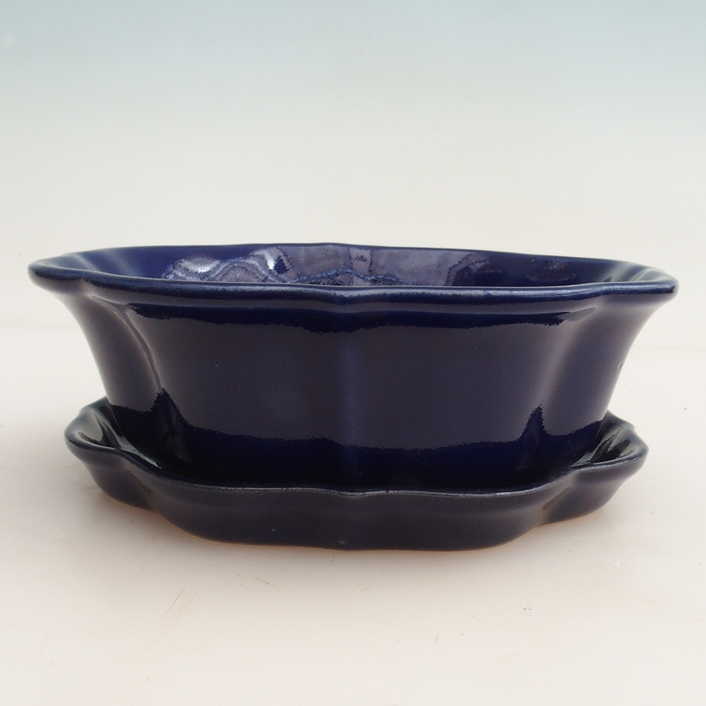 Bonsaischaal + schotel H06 - 14,5 x 14,5 x 5 cm.