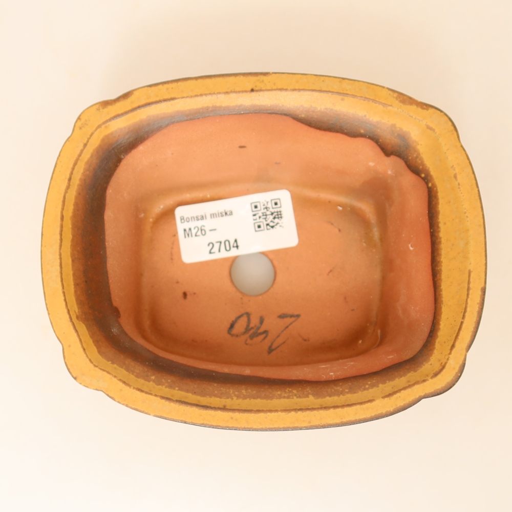 Keramische schaal  13 x 10,5 x 5,5 cm, kleur geel