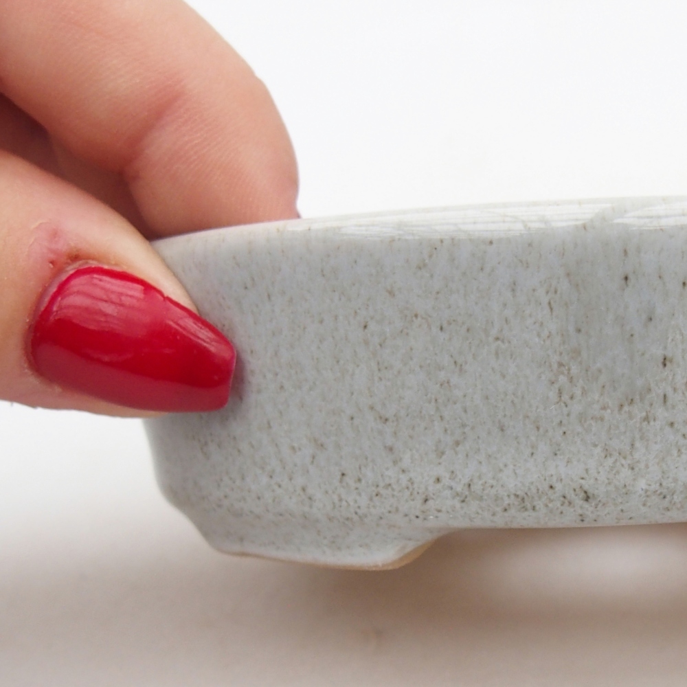 Bonsaischaal van keramiek 26 x 26 x 8 cm, kleur rood