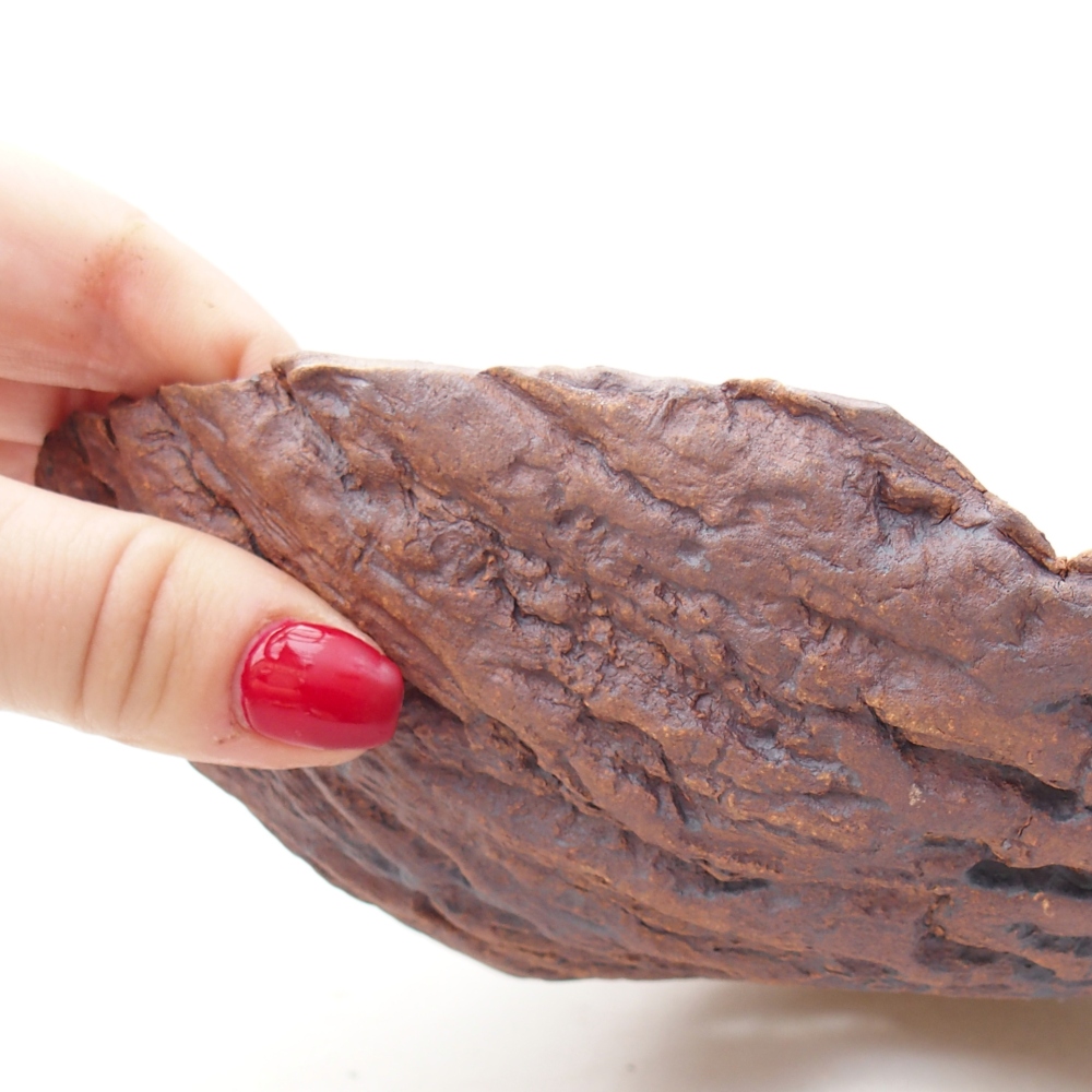 Keramische schaal 20 x 16 x 6 cm , kleur bruin