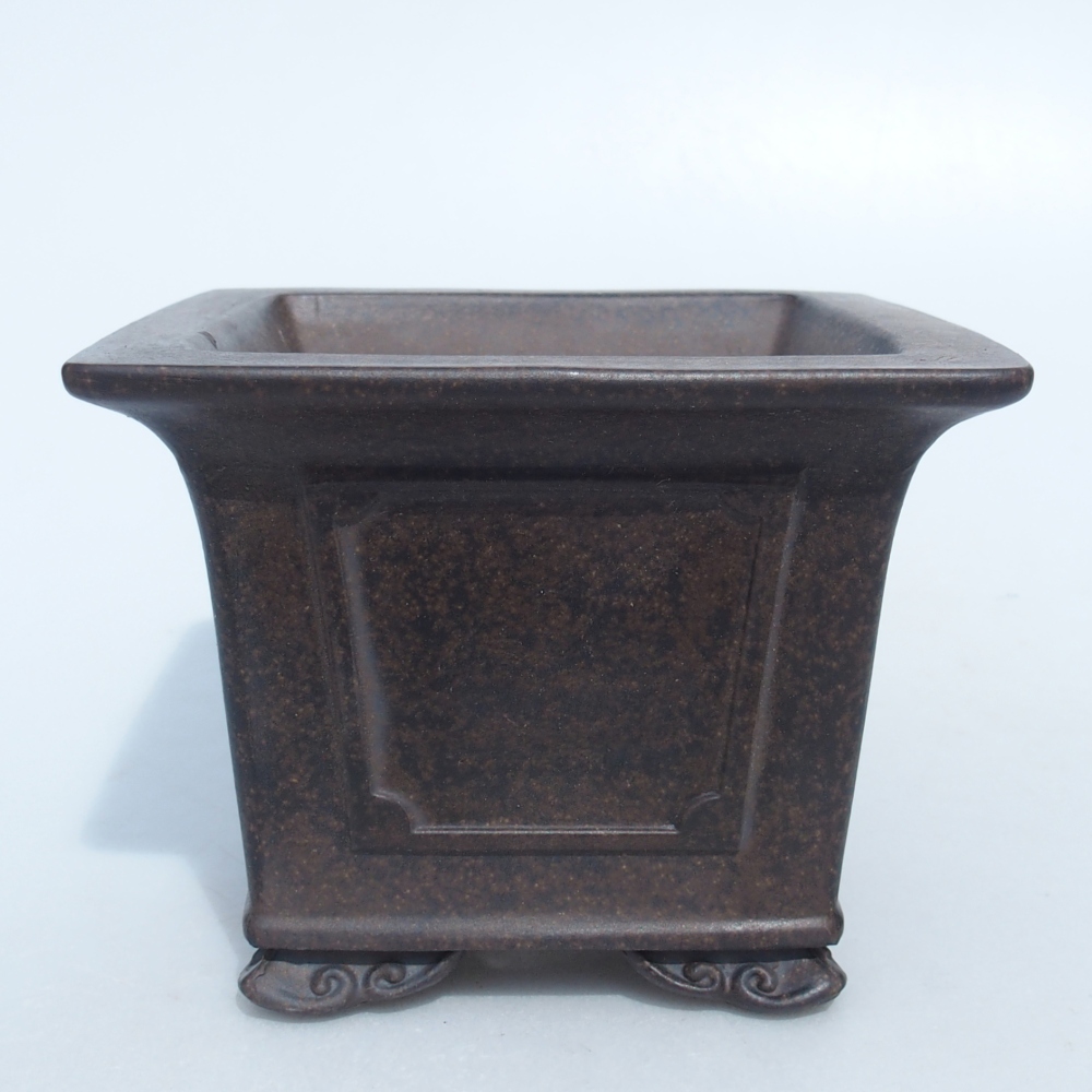 Schaal 11,5 x 11,5 x 9 cm bruin oker