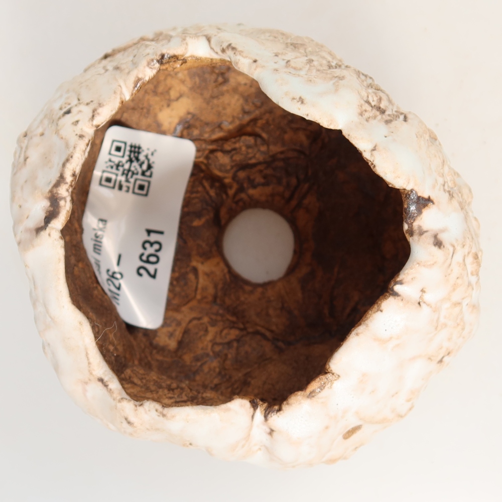 Keramische schaal  7,5 x 7 x 6 cm, kleur: wit