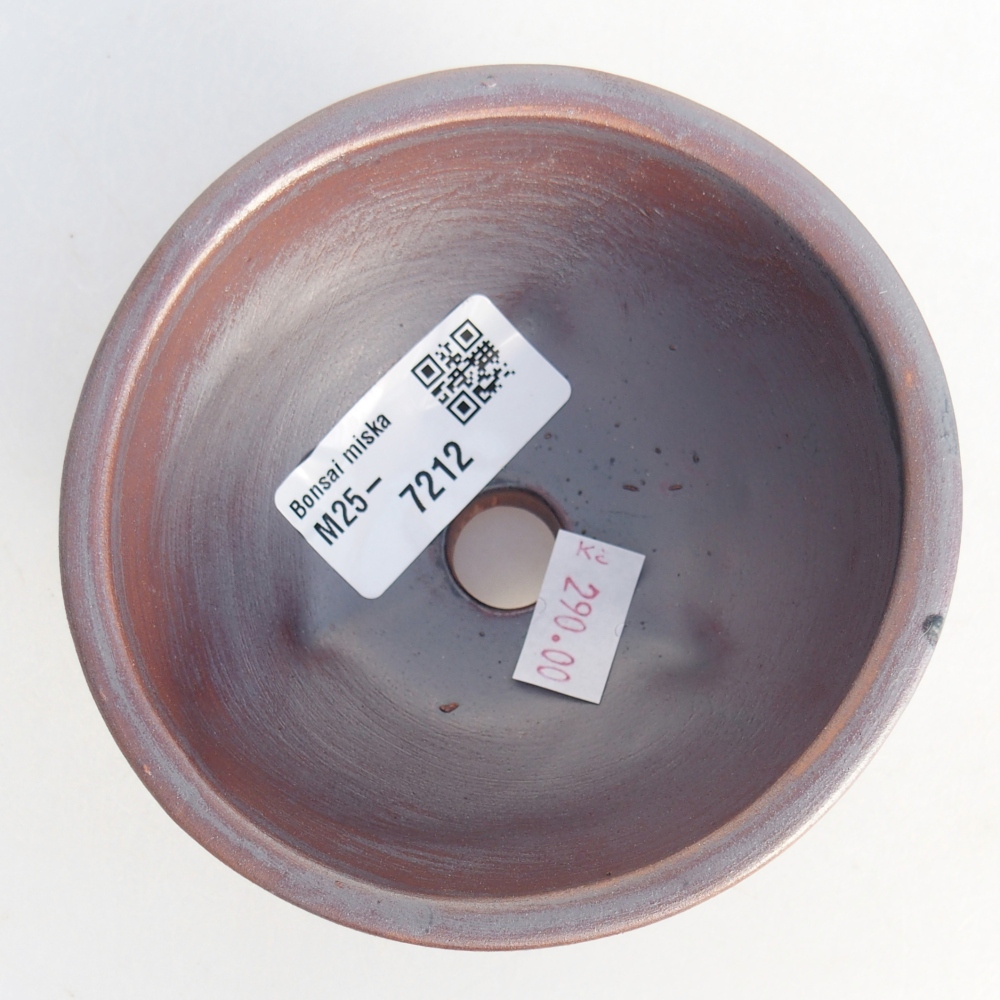 Bonsaischaal van keramiek 26 x 26 x 8 cm, kleur rood