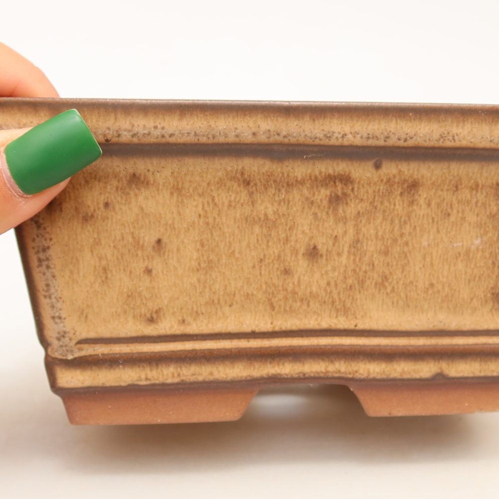 Keramische schaal  14,5 x 12,5 x 7 cm, kleur bruin