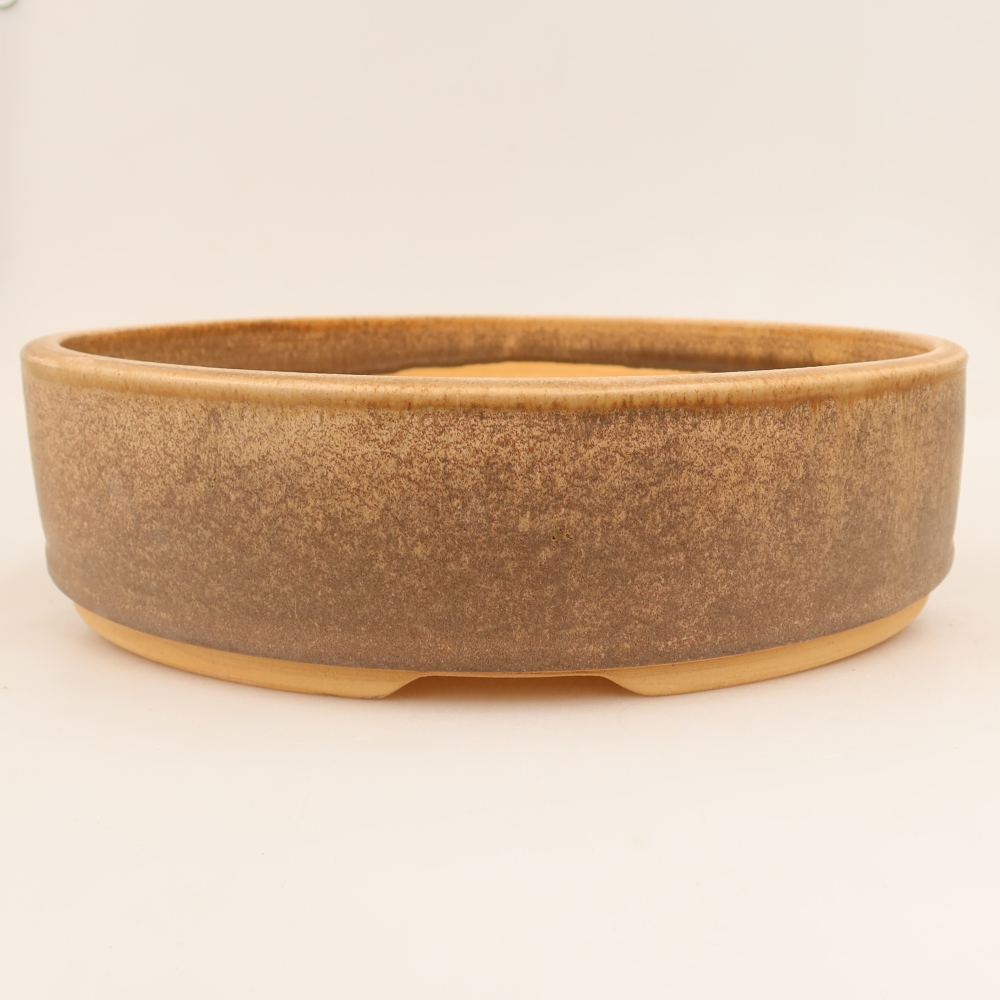 Keramische bonsaipot 31 x 31 x 8 cm, kleur bruin
