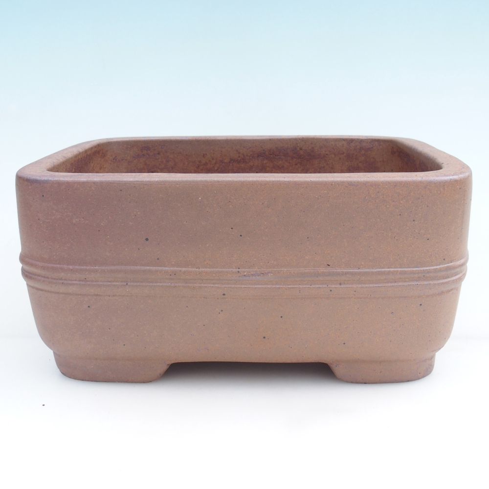 Bonsaischaal van keramiek 26 x 20,5 x 12 cm, bruin